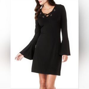 Michael Kors Black Bell Sleeve Dress